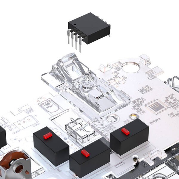 Belaidė žaidimų pelė + įkrovimo stotelė Dareu A955 RGB 400–12000 DPI (balta) - Image 5
