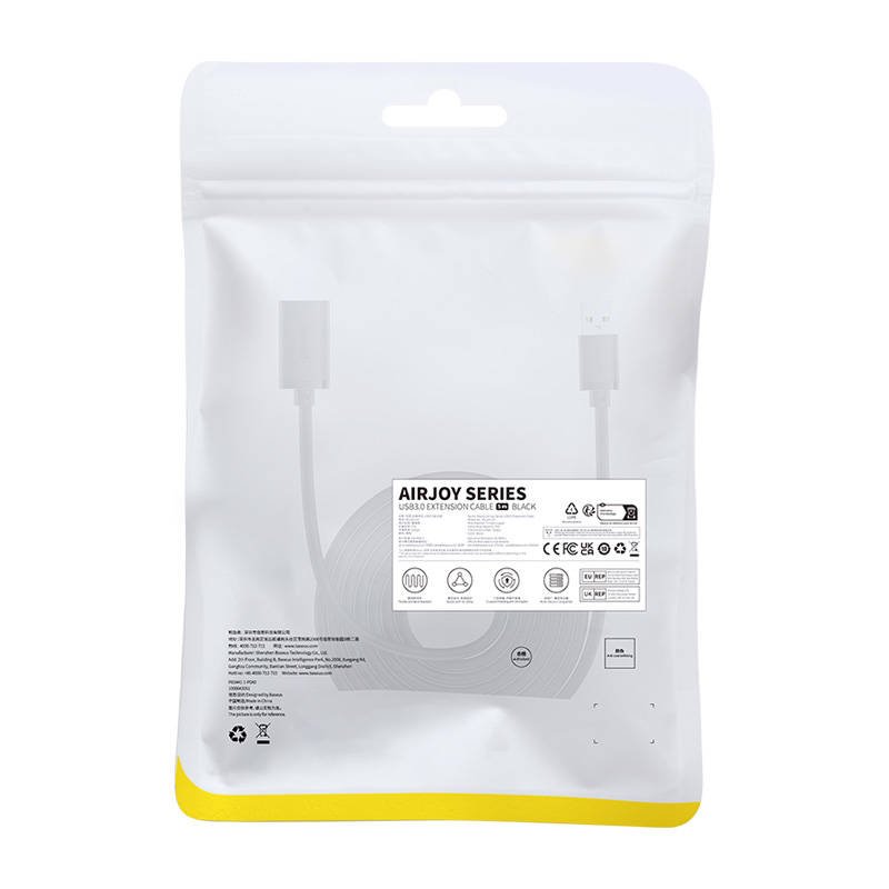 USB 3.0 pratęsimo kabelis Baseus male į female, AirJoy serija, 5m (juodas) - Image 9