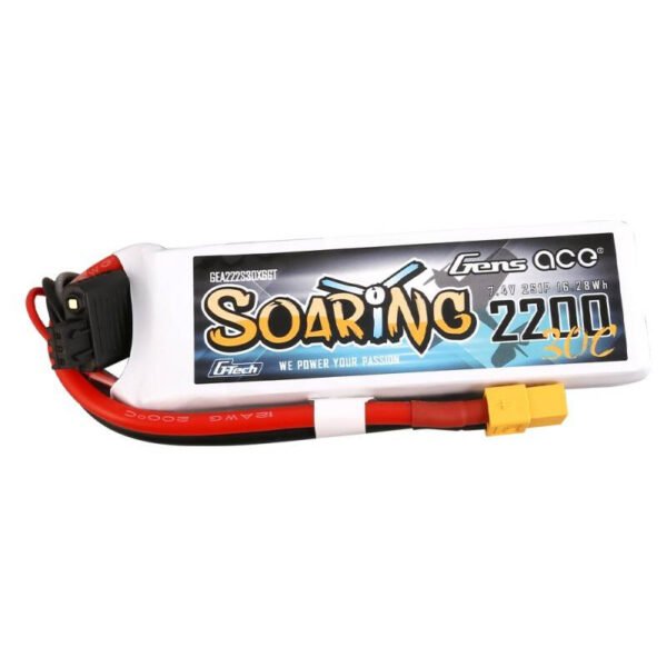 Baterija Gens Ace G-Tech Soaring 2200 mAh 7,4 V 30C 2S1P XT60 - Image 2