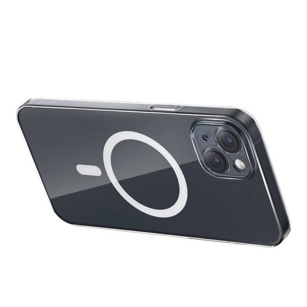 Telefono dėklas Baseus Magnetic Crystal Clear, skirtas iPhone 13 (skaidrus), su viso stiklo ekrano apsauga ir valymo rinkiniu - Image 7