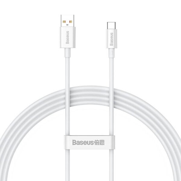 Kabelis USB do USB-C Baseus Superior 100W 1,5 m (baltas) - Image 2