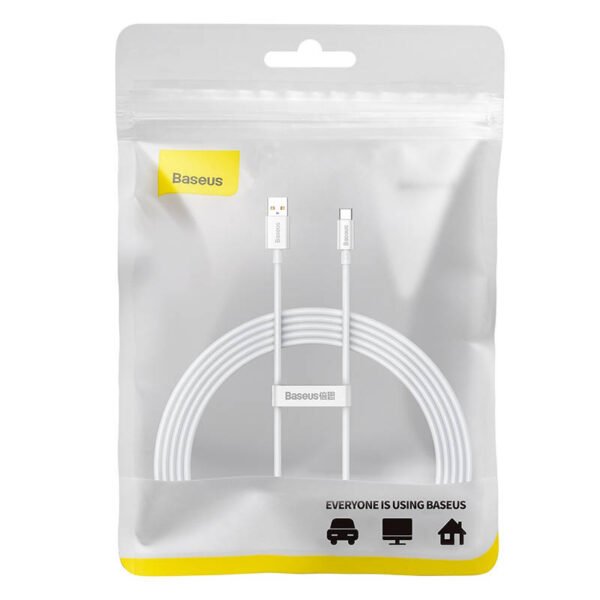 Kabelis USB do USB-C Baseus Superior 100W 2 m (baltas) - Image 8