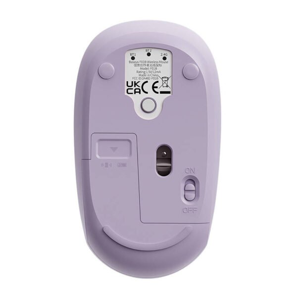 Belaidė pelė Baseus F01B Tri-režimų 2.4G BT 5.0 1600 DPI (violetinė) - Image 3