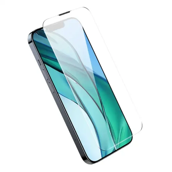 Grūdintas stiklas Baseus Corning, skirtas iPhone 13/13 Pro/14, su įmontuotu dulkių filtru - Image 3