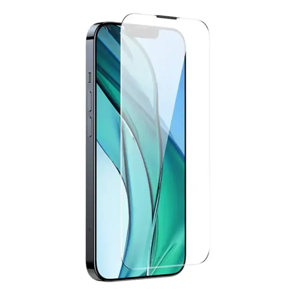 Grūdintas stiklas Baseus Corning, skirtas iPhone 13/13 Pro/14, su įmontuotu dulkių filtru - Image 4