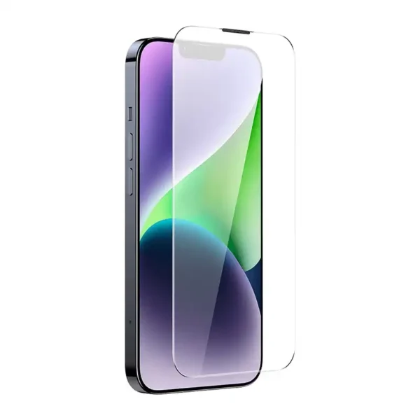 Apsauginis stiklas Baseus Corning, skirtas iPhone 13 Pro Max/14 Plus su įmontuotu dulkių filtru - Image 3