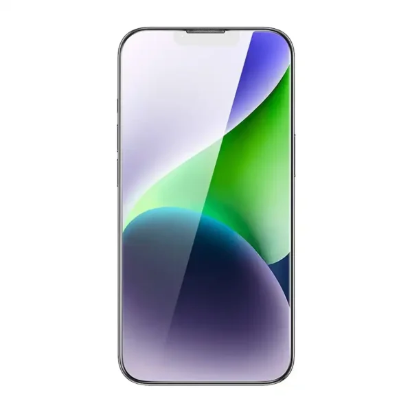 Apsauginis stiklas Baseus Corning, skirtas iPhone 13 Pro Max/14 Plus su įmontuotu dulkių filtru - Image 4
