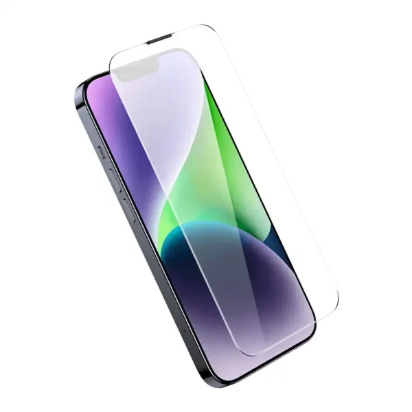 Apsauginis stiklas Baseus Corning, skirtas iPhone 13 Pro Max/14 Plus su įmontuotu dulkių filtru - Image 5