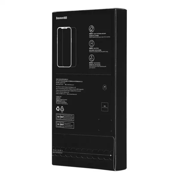 Apsauginis stiklas Baseus Corning, skirtas iPhone 13 Pro Max/14 Plus su įmontuotu dulkių filtru - Image 9