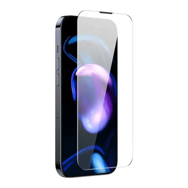 Apsauginis stiklas Baseus Corning, skirtas iPhone 14 Pro su įmontuotu dulkių filtru - Image 5