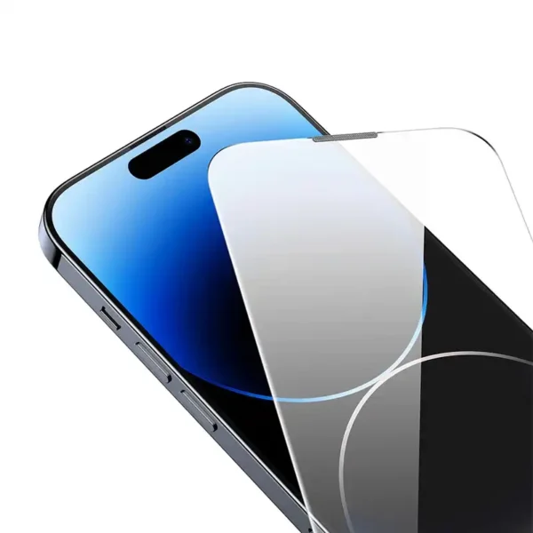 Grūdintas stiklas Baseus Corning, skirtas iPhone 14 Pro su įmontuotu dulkių filtru - Image 5
