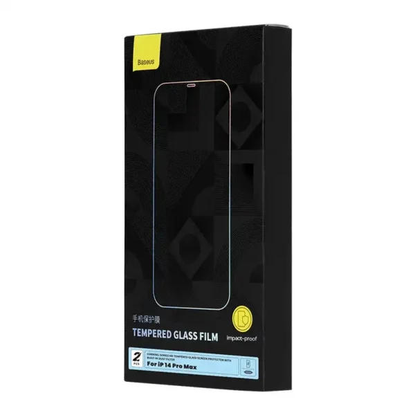Grūdintas stiklas Baseus Corning, skirtas iPhone 14 Pro su įmontuotu dulkių filtru - Image 8