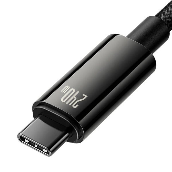 USB-C į USB-C laidas Baseus Tungsten Gold 240W 2 m (juodas) - Image 3
