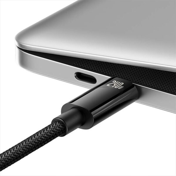 USB-C į USB-C laidas Baseus Tungsten Gold 240W 2 m (juodas) - Image 5