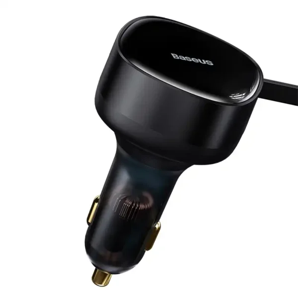 Automobilinis įkroviklis Baseus Enjoyment su USB-C kabeliu, 33 W (juodas) - Image 6