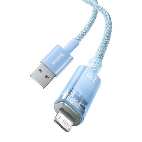 Greitojo įkrovimo laidas Baseus Explorer USB-Lightning 2,4A 1M (mėlynas) - Image 4