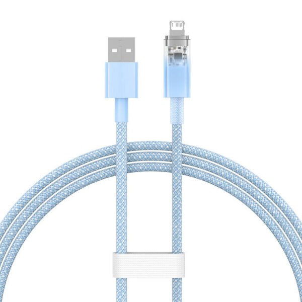 Greitojo įkrovimo laidas Baseus Explorer USB-Lightning 2,4A 1M (mėlynas) - Image 3