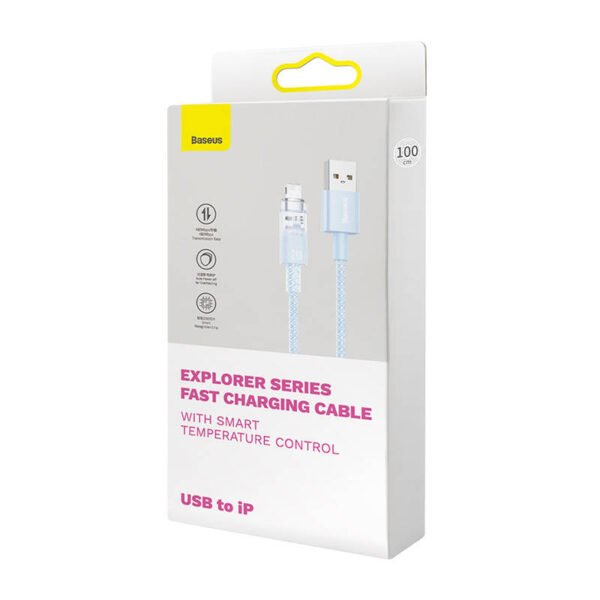 Greitojo įkrovimo laidas Baseus Explorer USB-Lightning 2,4A 1M (mėlynas) - Image 9
