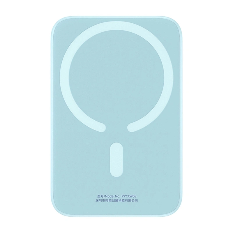 Išorinė baterija Baseus Magnetic Mini 6000 mAh, USB-C 20 W, MagSafe (mėlynas) - Image 4