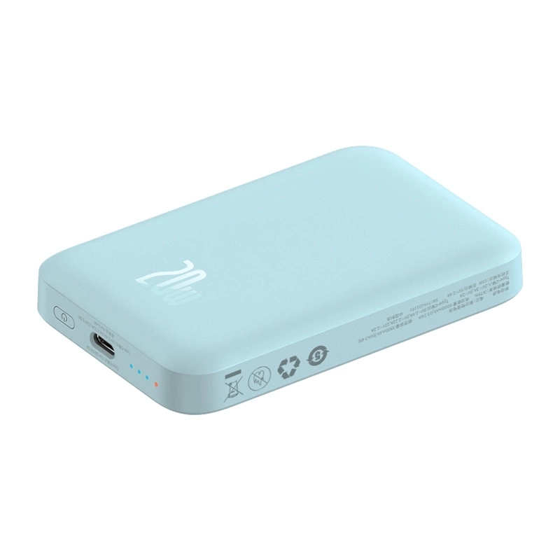 Išorinė baterija Baseus Magnetic Mini 6000 mAh, USB-C 20 W, MagSafe (mėlynas) - Image 7