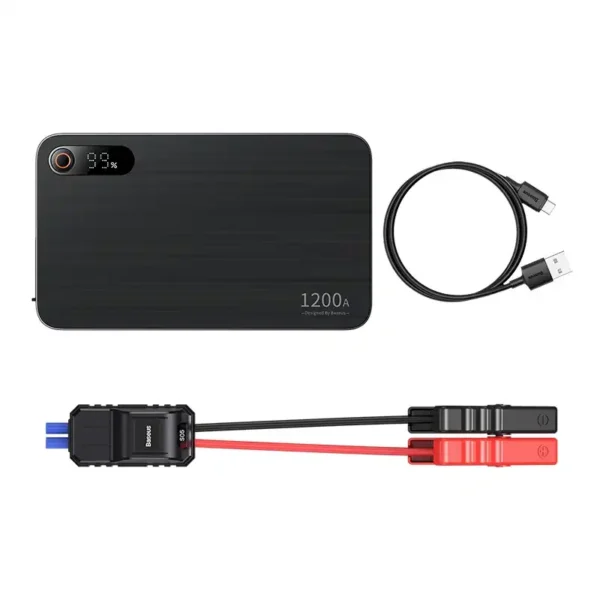 Automobilio startuoklis Baseus Black Super Energy Pro+ 1200A (juodas) - Image 8