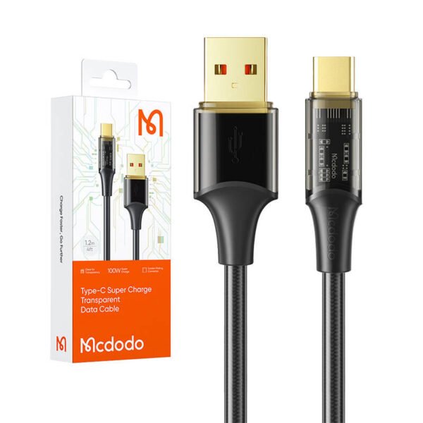 USB-C kabelis Mcdodo CA-2092 6A, 1,8 m (juodas) - Image 4