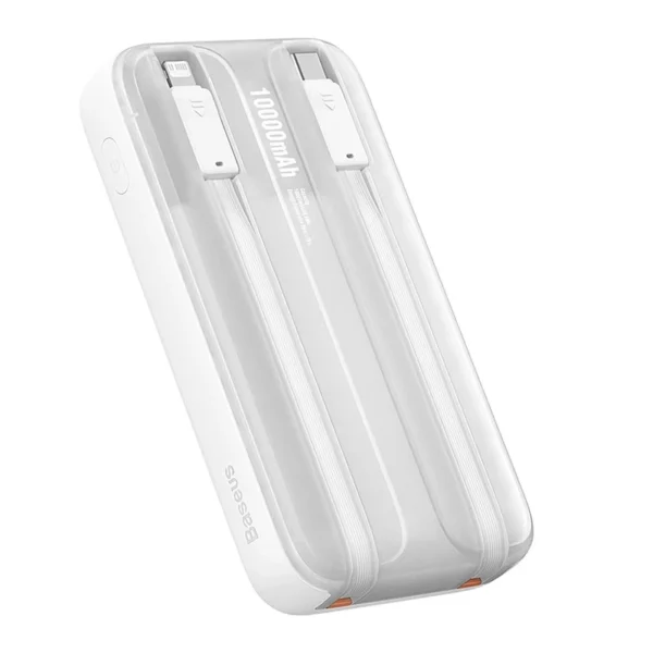 Išorinė baterija Baseus Comet 10000 mAh, 22.5 W (baltas) - Image 4
