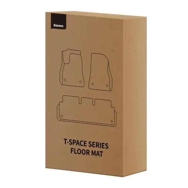 6 dalių grindų kilimėlių rinkinys Tesla Baseus T-Space Series (juodas) - Image 6