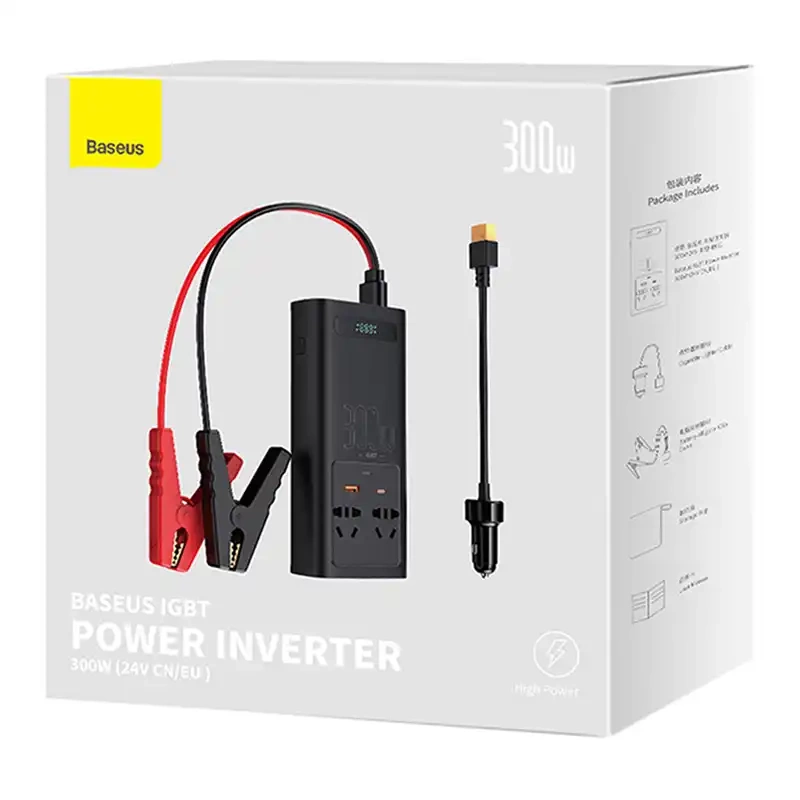 Power inverter Baseus 300W (24V CN/EU) (juodas) - Image 8