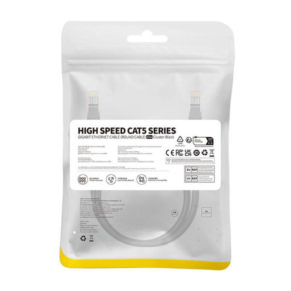 Baseus Ethernet CAT5, 0,5m tinklo kabelis (juodas) - Image 9