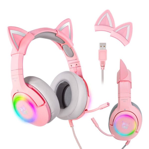 Žaidimų ausinės ONIKUMA K9 Pink - Image 6
