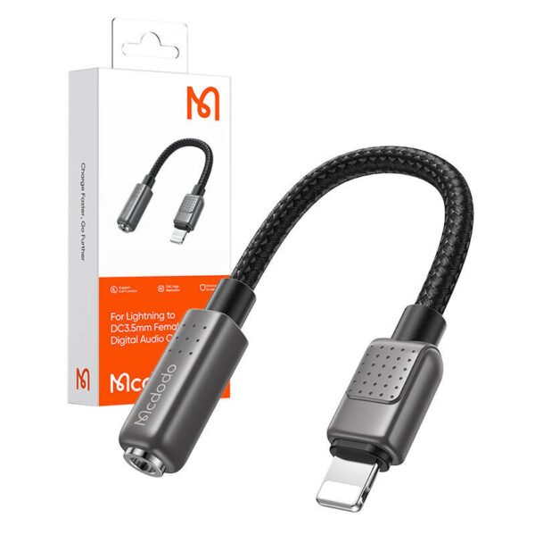 Garso adapteris Mcdodo CA-5010 Lightning to Mini Jack 3,5 mm 0,11 m - Image 3