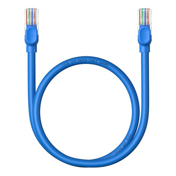 Apvalus kabelis Baseus Ethernet RJ45, Cat.6, 0,5m (mėlynas) - Image 8
