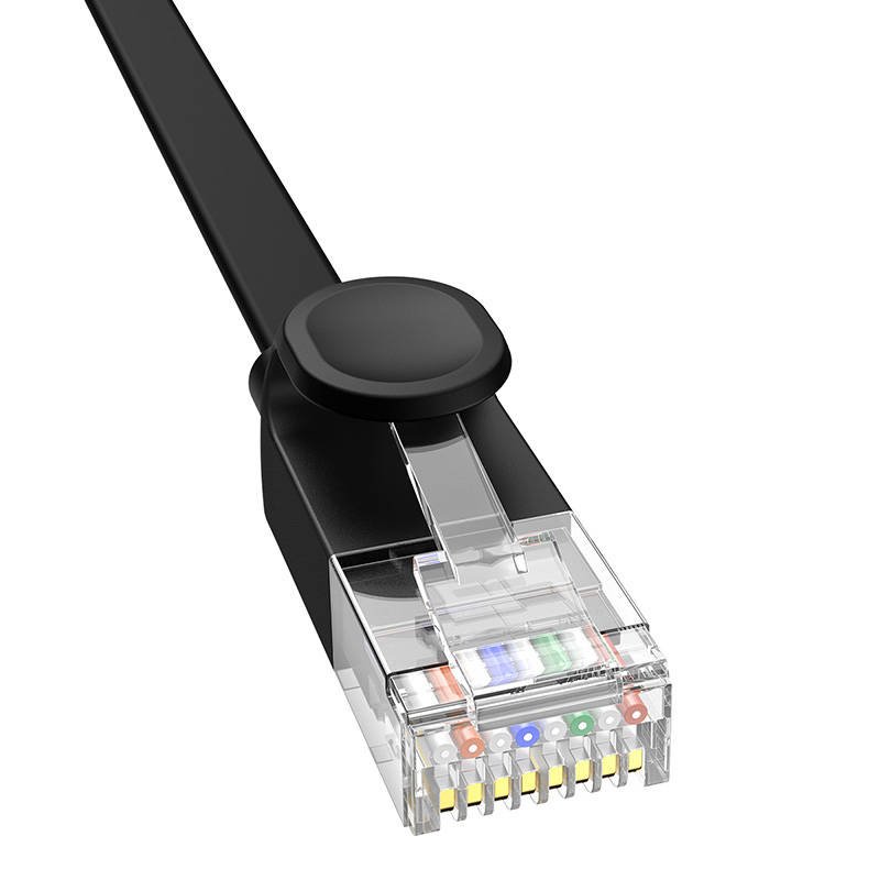 Plokščias kabelis Baseus Ethernet RJ45, Cat.6, 12m (juodas) - Image 4