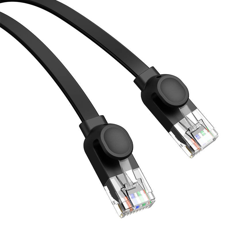 Plokščias kabelis Baseus Ethernet RJ45, Cat.6, 12m (juodas) - Image 7