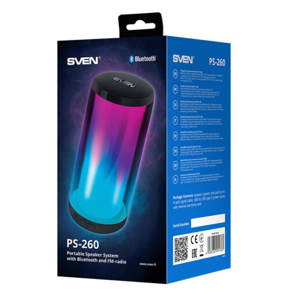 Garsiakalbiai SVEN PS-260, 10 W Bluetooth (juodi) - Image 6