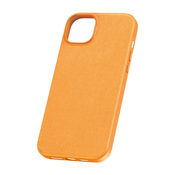 Telefono dėklas iPhone 15 ProMax Baseus Fauxther Series (oranžinis) - Image 2