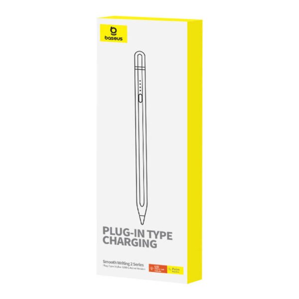 Aktyvusis rašiklis Baseus Smooth Writing Series su kištukiniu įkrovimu, USB-C (baltas) - Image 4