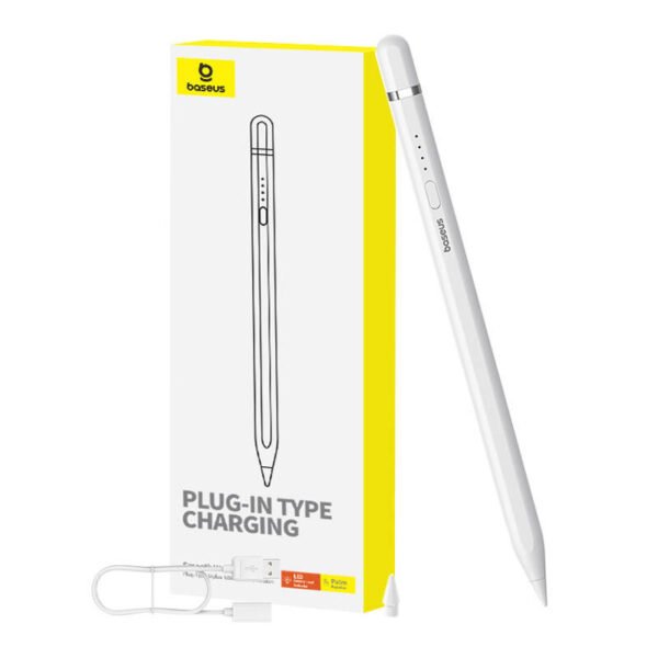 Aktyvusis rašiklis Baseus Smooth Writing Series su kištukiniu įkrovimu, USB-C (baltas) - Image 5