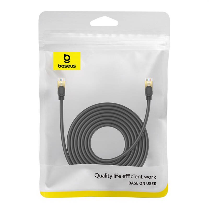 Tinklo kabelis Cat.8 Baseus Ethernet RJ45, 40Gbps, 8m (juodas) - Image 8