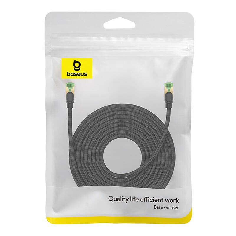 Apsuktas tinklo kabelis Cat.8 Baseus Ethernet RJ45, 40Gbps, 15m (juodas) - Image 8