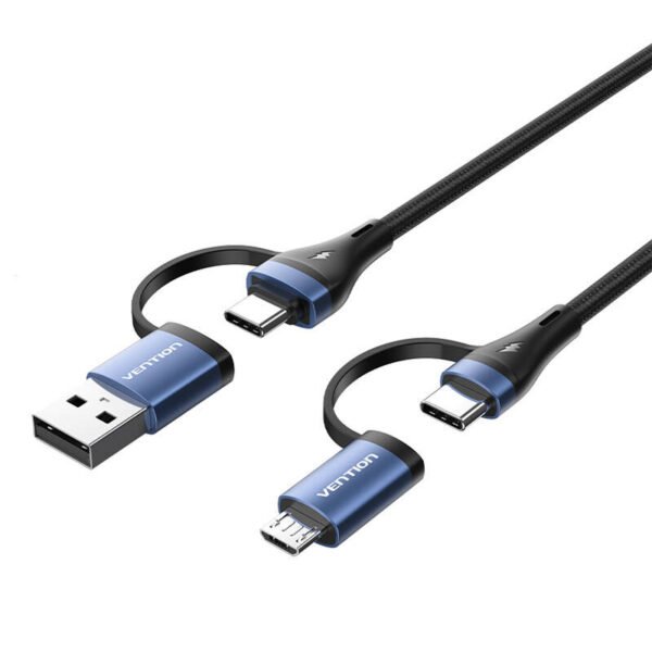 Kabelis 4in1 USB 2.0 Vention CTLLH 2 m (juodas) - Image 3