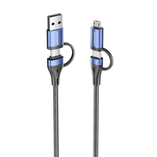 Kabelis 4in1 USB 2.0 Vention CTLLH 2 m (juodas) - Image 4
