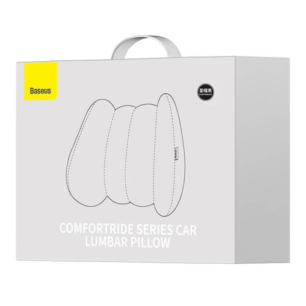 Šilkinė automobilio juosmens atramos pagalvė Baseus ComfortRide Series (juoda) - Image 8