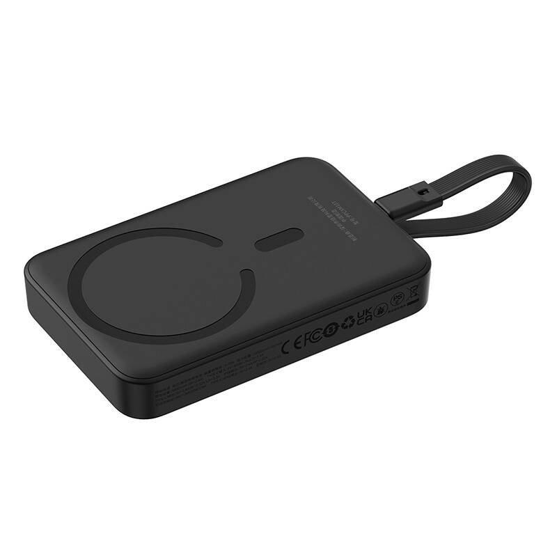 Išorinė baterija Baseus Magnetic Mini 10000 mAh, USB-C 30W MagSafe (juoda) - Image 6