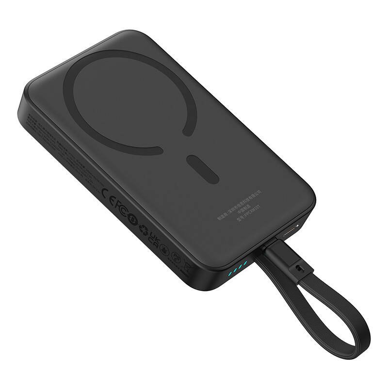 Išorinė baterija Baseus Magnetic Mini 10000 mAh, USB-C 30W MagSafe (juoda) - Image 7