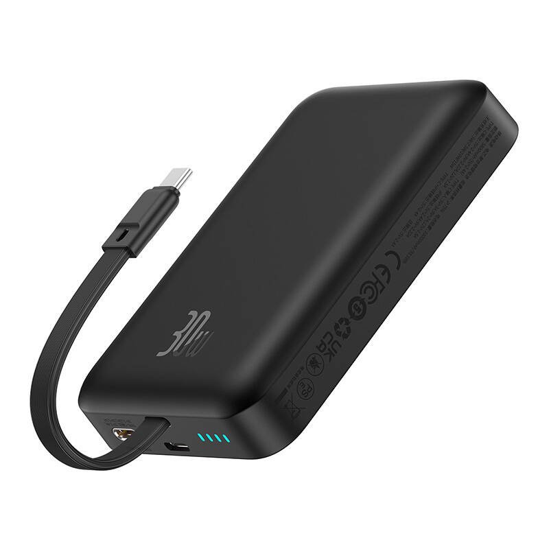 Išorinė baterija Baseus Magnetic Mini 10000 mAh, USB-C 30W MagSafe (juoda) - Image 3