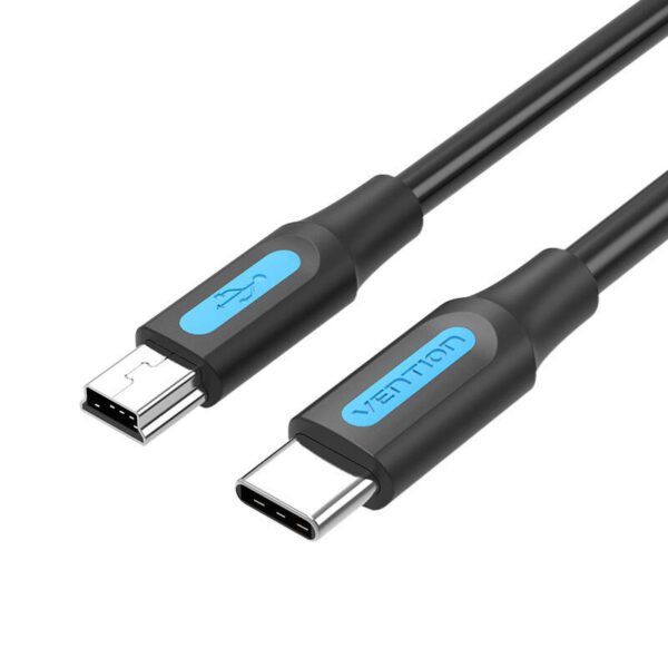 USB-C 2.0-Mini-B laidas Vention COWBF 2A 1 m juodas - Image 2
