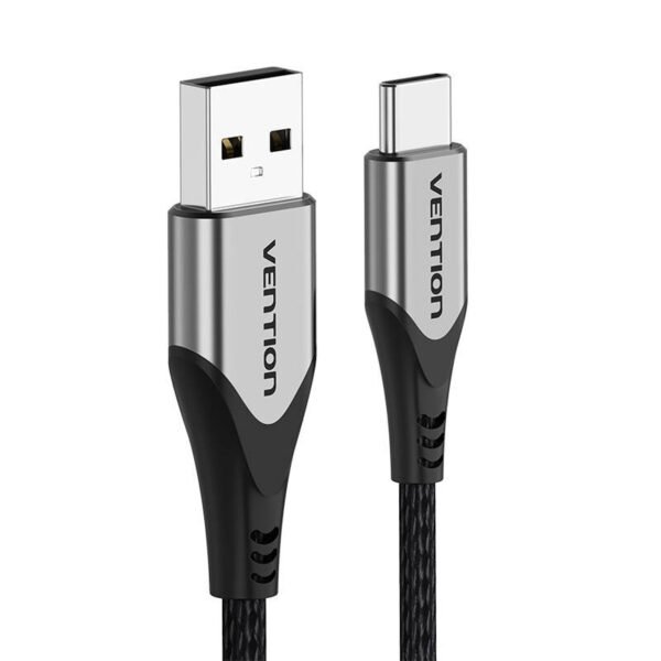 USB 2.0 A į USB-C 3A kabelis 0,5 m Vention CODHD pilkas - Image 2