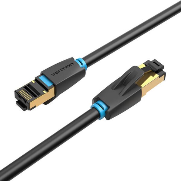 Tinklo kabelis CAT8 SFTP Vention IKABL RJ45 Ethernet 40Gbps 10m (Juodas) - Image 2